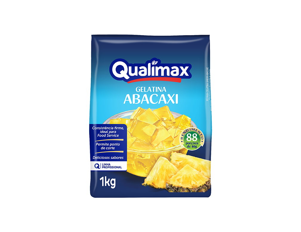 GELATINA ABACAXI QUALIMAX 1 KG (CX 10 PCT)